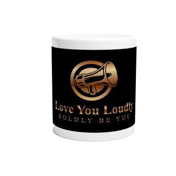 Love You Loudly Ceramic Mug – 11oz Glossy White Design