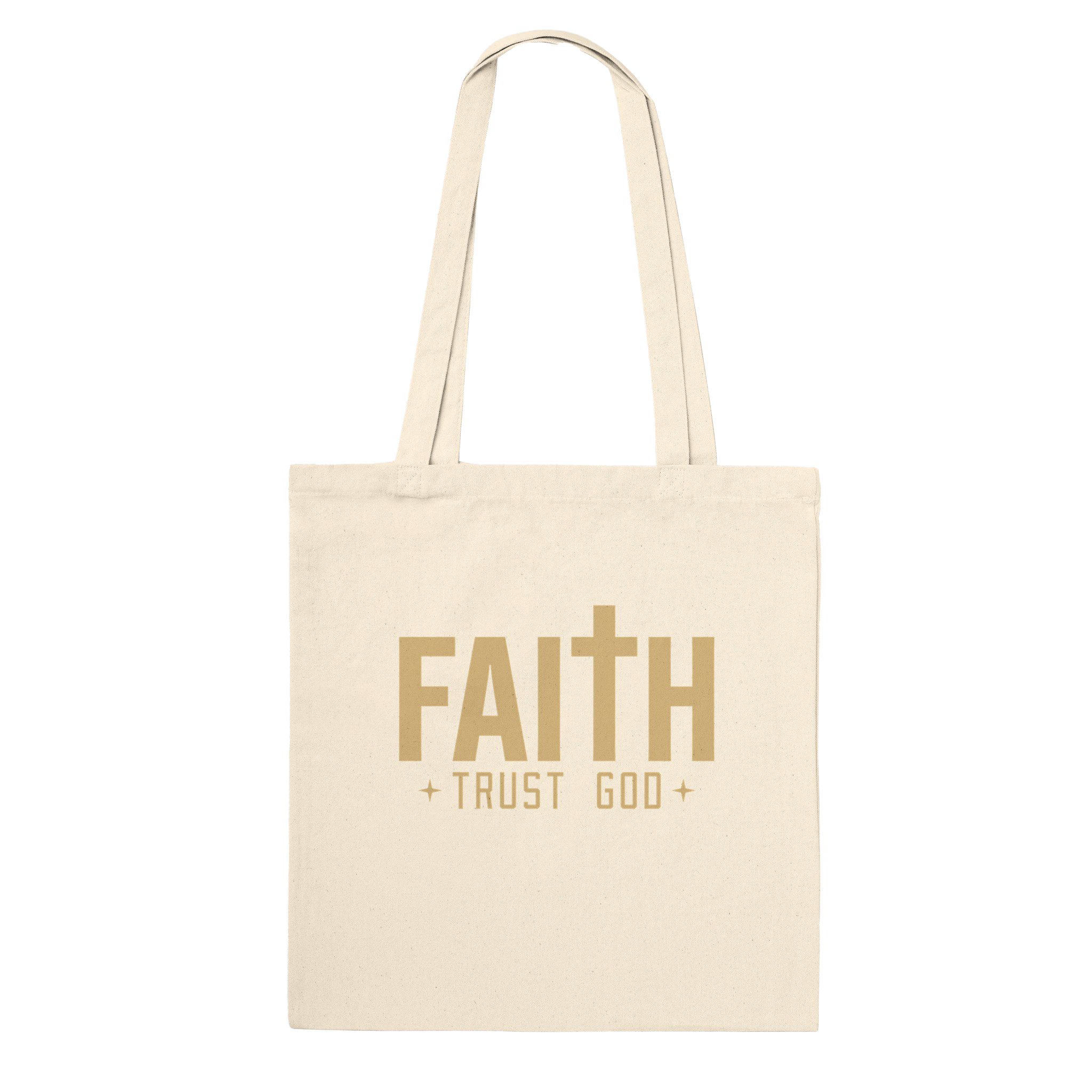 Love You Loudly Eco-Conscious FAITH Tote Bag – Premium 100% Cotton with Reinforced Stitching