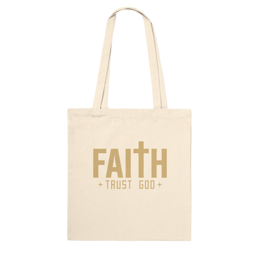 Love You Loudly Eco-Conscious FAITH Tote Bag – Premium 100% Cotton with Reinforced Stitching