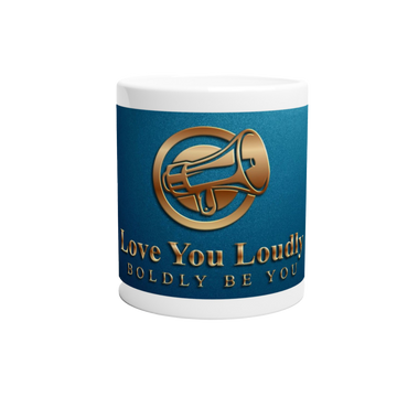 Love You Loudly Ceramic Mug – 11oz Glossy White Design